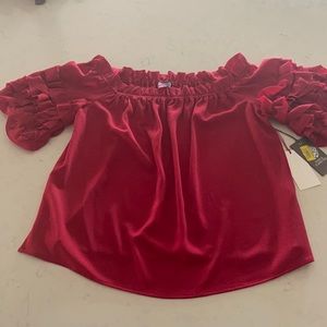 Vince Camuto ruffle sleeve top xs